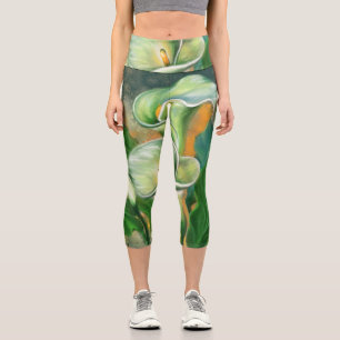Calla Lily Fleurs Capri Leggings