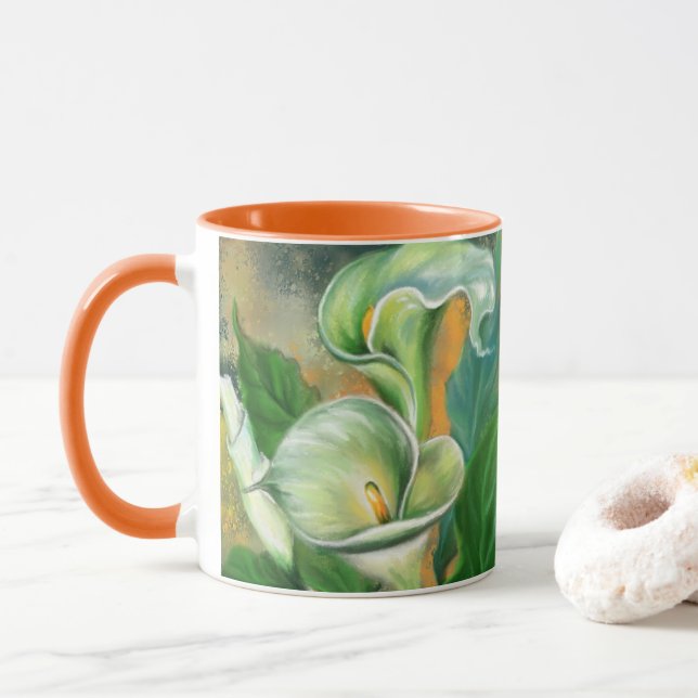 Calla Lily Fleurs Mug (Avec donut)