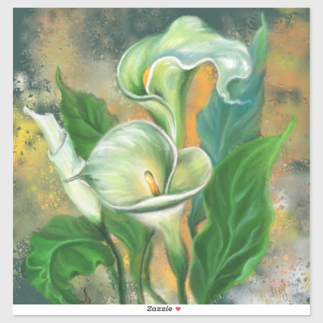 Calla Lily Flowers Sticker Peinture (Feuille)