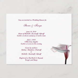 Calla Lily Invitation Wedding shower