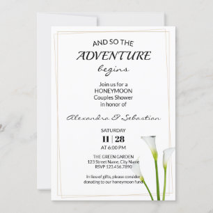 Calla Lily Lune de miel Invitation douche