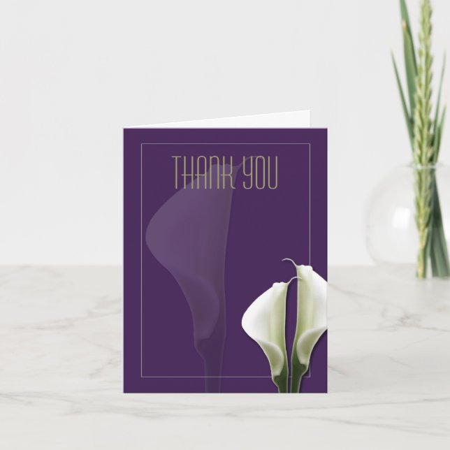 Calla Lily Merci Note sur Purple (Devant)