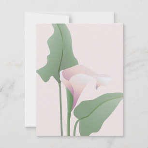 Calla Lily rose Faire-part Floral