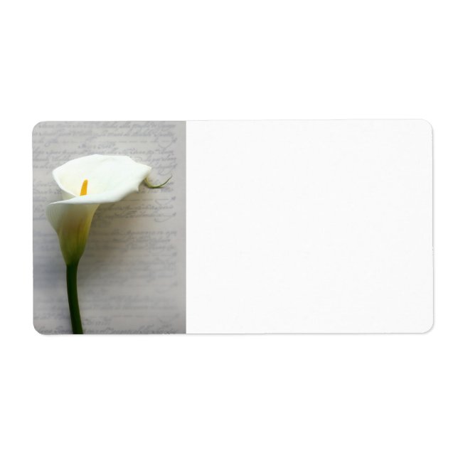 calla lily sur un ancien étiquette d'écriture (Devant)