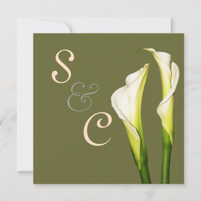 Calla Lys, invitations de mariage (Devant)
