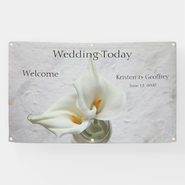 Calla ment sur une bannière de mariage arrière - p (Horizontal)