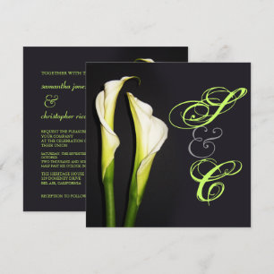 CALLA MENTION DES INVITATIONS DE MARIAGE/ARRIÈRE -