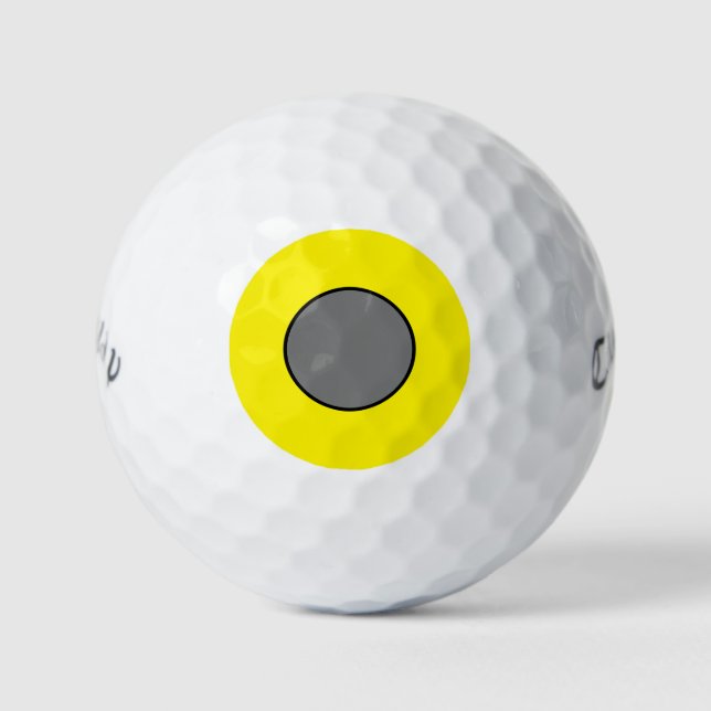 Callaway warbird 3 balles de golf pack - jaune  (Devant)