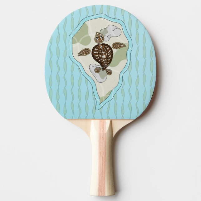 Callie la Tortue de Mer Raquette de Ping Pong (Devant)