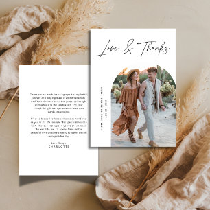 Calligraphie Amour & Merci Arch Photo Enterrement