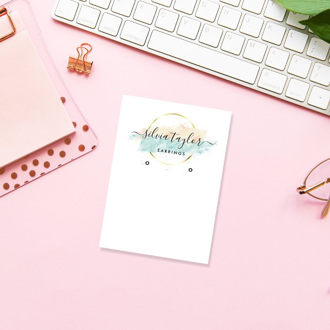 Calligraphie art Écouter carte d'affichage beige (Créateur téléchargé)