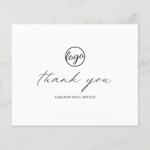Calligraphie Budget Business Logo Carte de remerci