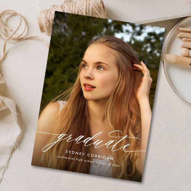 Calligraphie Budget Diplôme Photo Invitation (Créateur téléchargé)