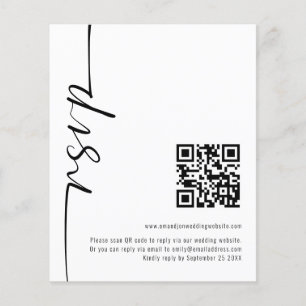 Calligraphie budgétaire Code QR Mariage RSVP