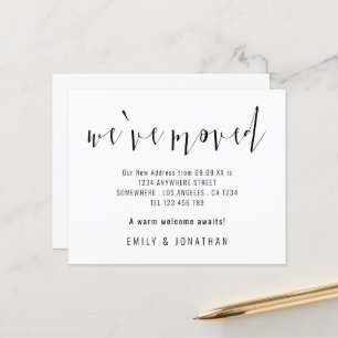 Calligraphie budgétaire Nous Avons Déménagé Une No