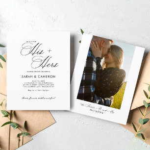 Calligraphie BUDGÉTAIRE Son Couple Douche Photo