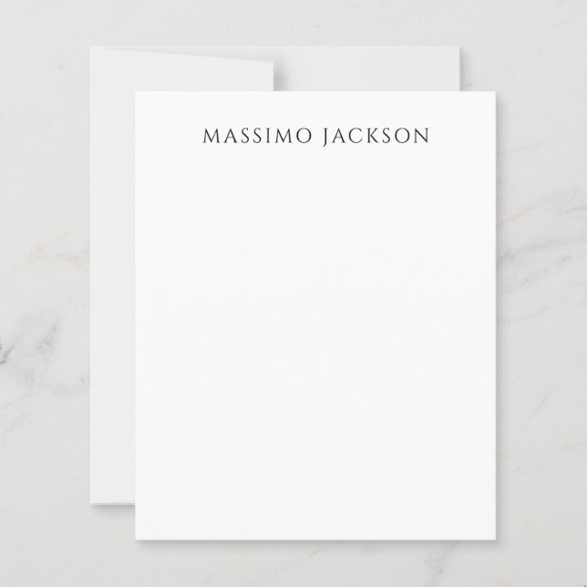 Calligraphie chic simple noir et blanc de son prop (Devant)