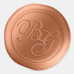 Calligraphie citrouille Monogramme Stickers de cir