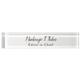 Calligraphie classique Élégante Plaque blanche sim