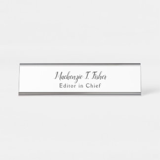 Calligraphie classique Élégante Plaque blanche sim