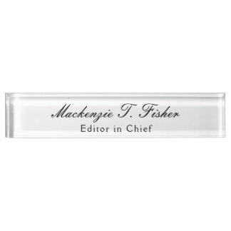 Calligraphie classique Élégante Plaque blanche sim