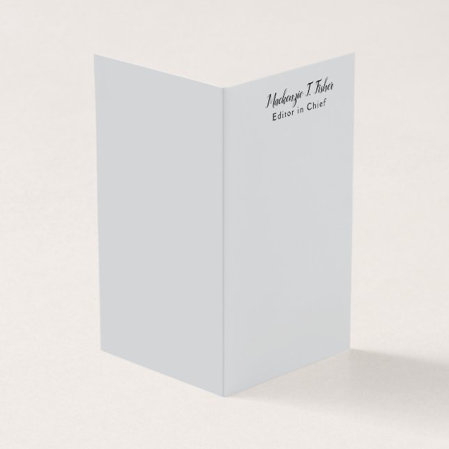 Calligraphie classique Élégante Plaque Gris simple (Outside)