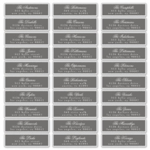 Calligraphie classique Étiquette de adresse invité