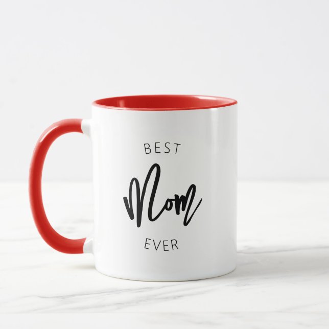Calligraphie Classique Meilleure Maman Jamais Mug  (Gauche)