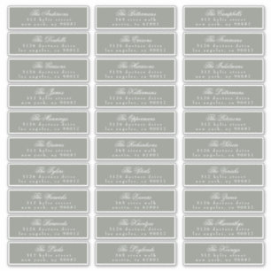 Calligraphie classique Sage Green Étiquette de adr