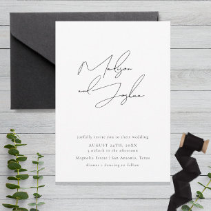 Calligraphie contemporaine Faire-part de mariage s