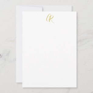 Calligraphie couleur or monogramme moderne minimal
