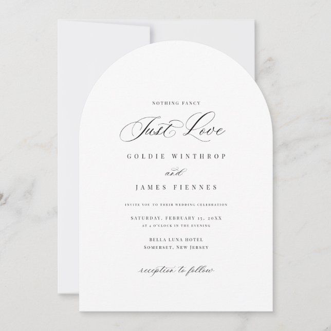 Calligraphie d'arc moderne Faire-part de mariage s (Devant)