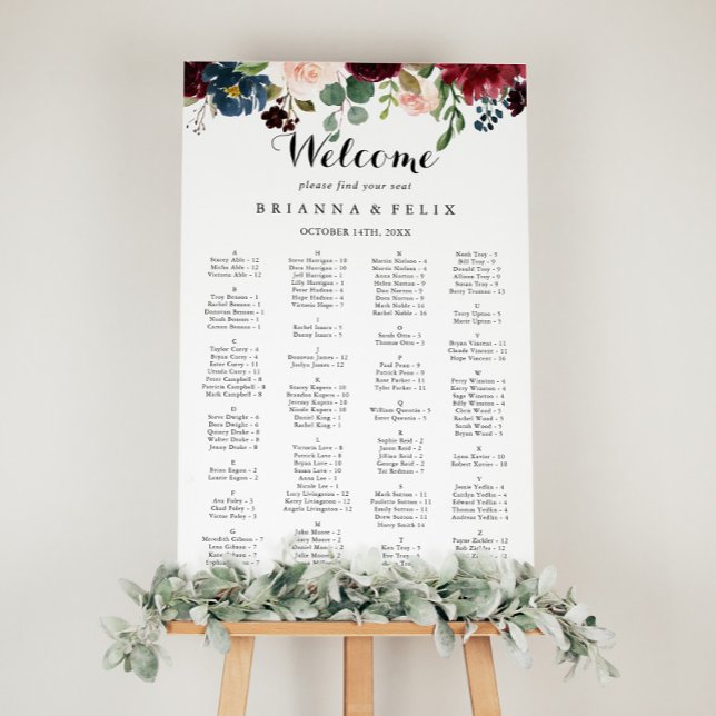 Calligraphie d'automne Tableau alphabétique des si (Créateur téléchargé)