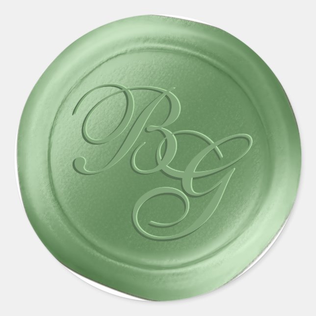 Calligraphie de feuillage Monogramme Stickers de c (Devant)