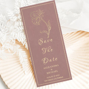 Calligraphie De Fleur D'Or Minimale Économisez La 