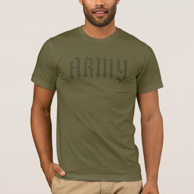 Calligraphie de l'ARMÉE gravée T-shirt militaire (Devant)