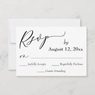 Calligraphie de réponse de mariage, Pavots rouges 