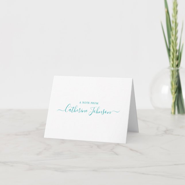 Calligraphie De Script Moderne Une Note De Vert Tu (Devant)