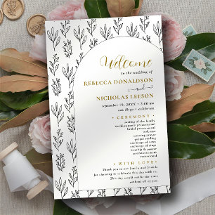 Calligraphie de script Programme de mariage de tex
