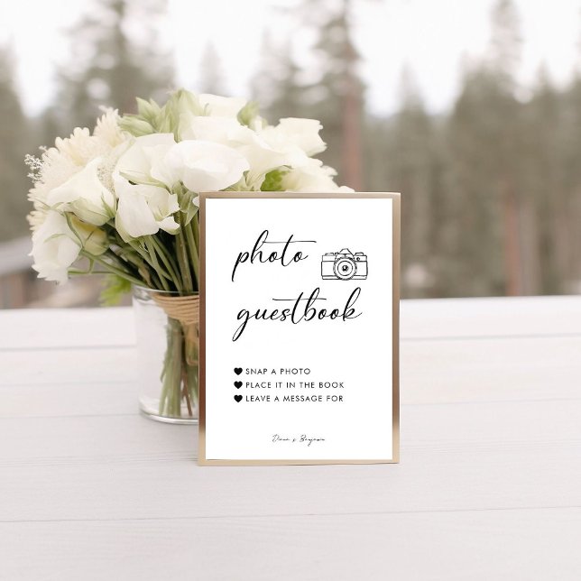 Calligraphie Élégant Mariage Photo Livre d'or (Créateur téléchargé)