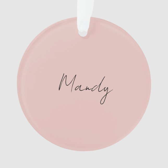 Calligraphie Élégant Rose Or Plaine Nom simple (devant)