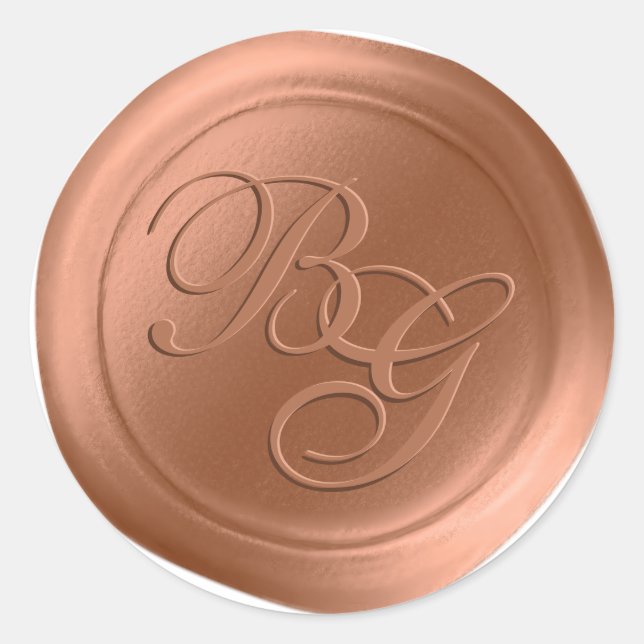 Calligraphie en terre cuite Monogramme Stickers de (Devant)