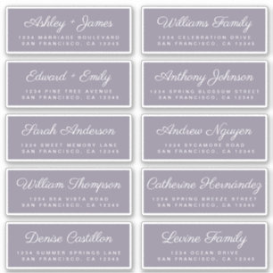 Calligraphie Étiquettes de adresse invités ORDER 6