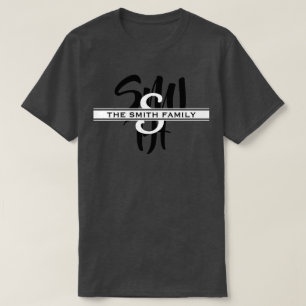Calligraphie Famille Réunion Monogramme T-shirt gr