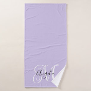 Calligraphie Féminine Monogramme Lavande Pâle