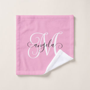 Calligraphie Féminine Monogramme Rose Clair