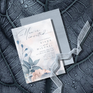 Calligraphie Floral Dusty Blue ID771