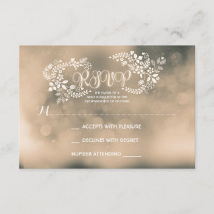 Calligraphie florale vintage mariage cartes RSVP