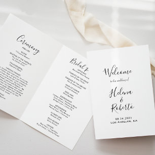Calligraphie Formal Tripli Wedding Programme