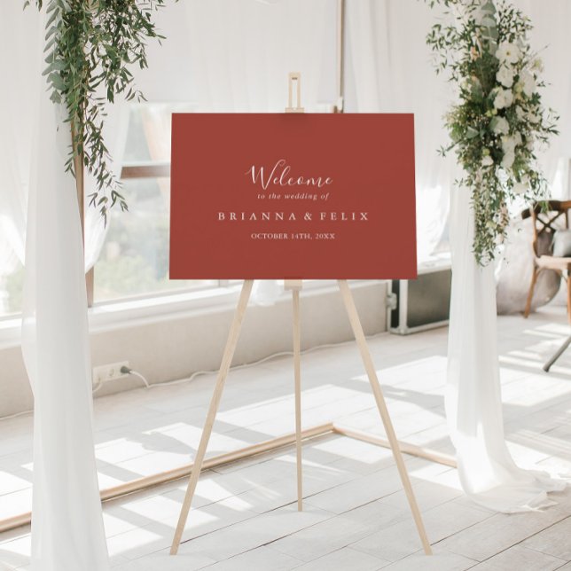 Calligraphie Graceful Mariage Affiche de bienvenue (Créateur téléchargé)